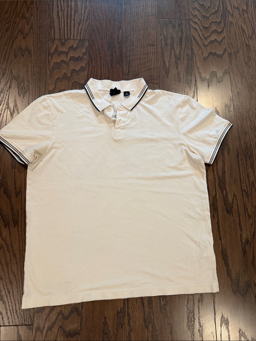 Boss White Polo with Black Trim